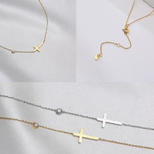 Load image into Gallery viewer, Stainless Steel Sideway Cross Necklaces Pendant
