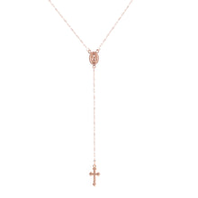 Load image into Gallery viewer, New Vintage Gold/rose Gold Christian Cross Bohemia Religious Rosary
