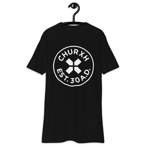 Churxh Est. 30 A.D. Oversized Black Tee